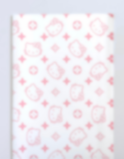 White Luxury Hello Kitty Floral Paper