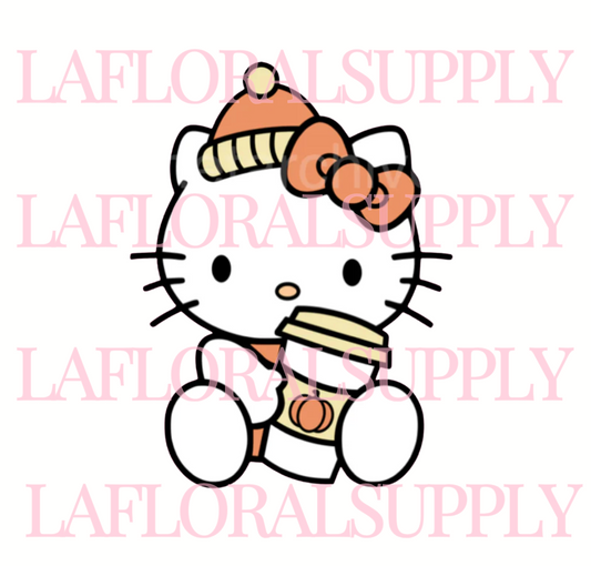 Hello Kitty Fall Drink Halloween Topper