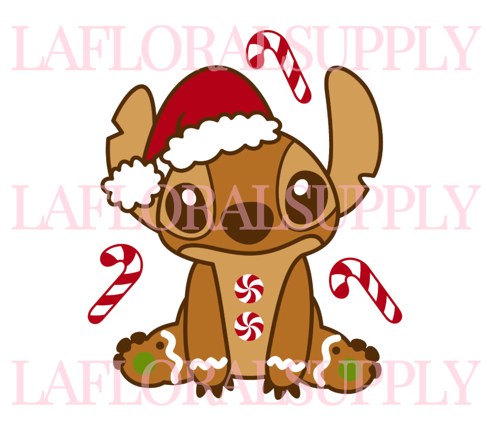 Printed Gingerbread Stitch Christmas Topper