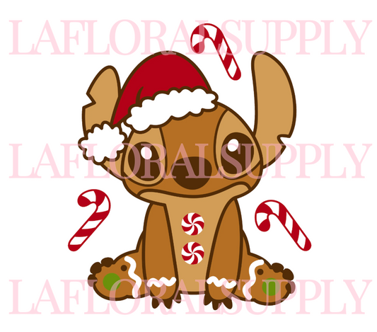 Printed Gingerbread Stitch Christmas Topper