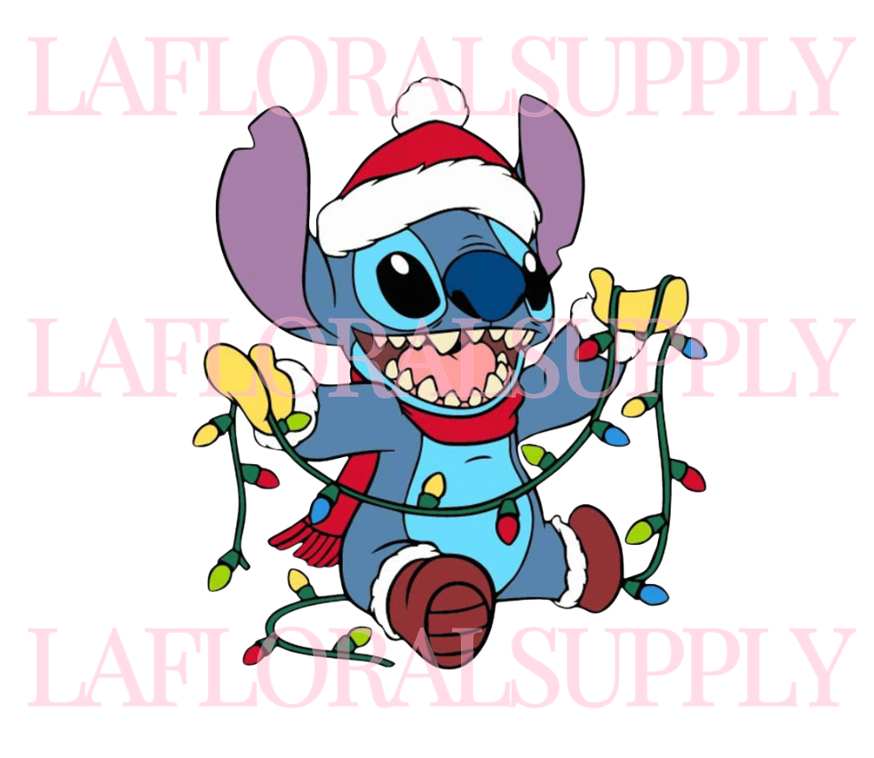 Printed Stitch Lights 2 Christmas Topper