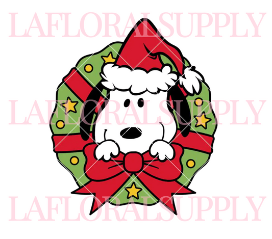 Snoopy Wreath Christmas Topper