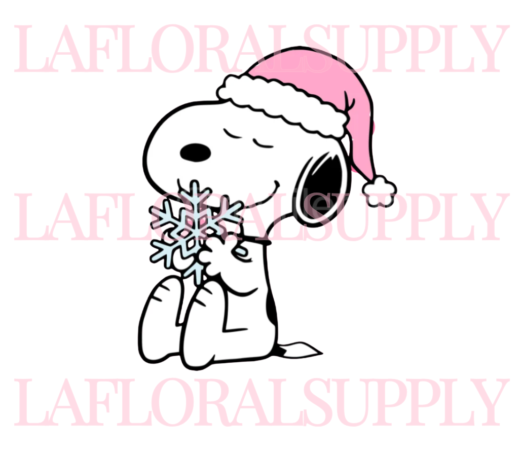 Snoopy Holding Snowflake Christmas Topper