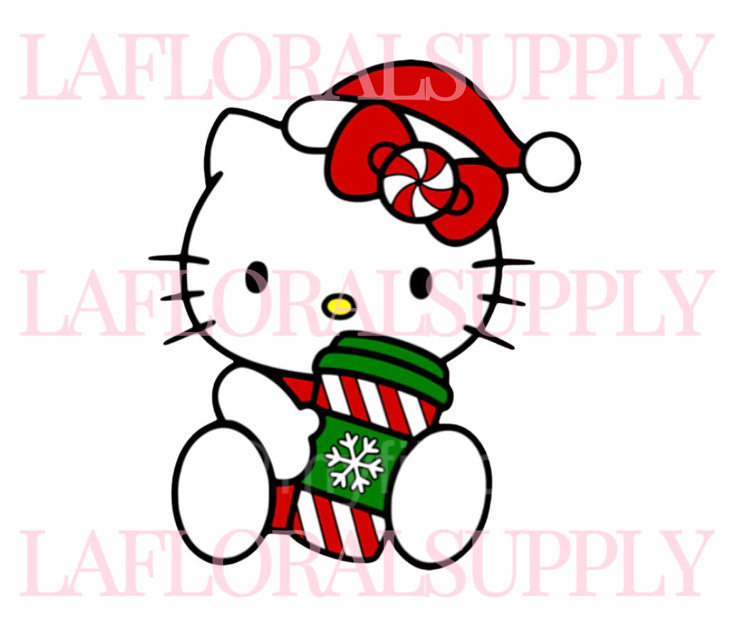 Hello Kitty Snow Coffee Christmas Topper