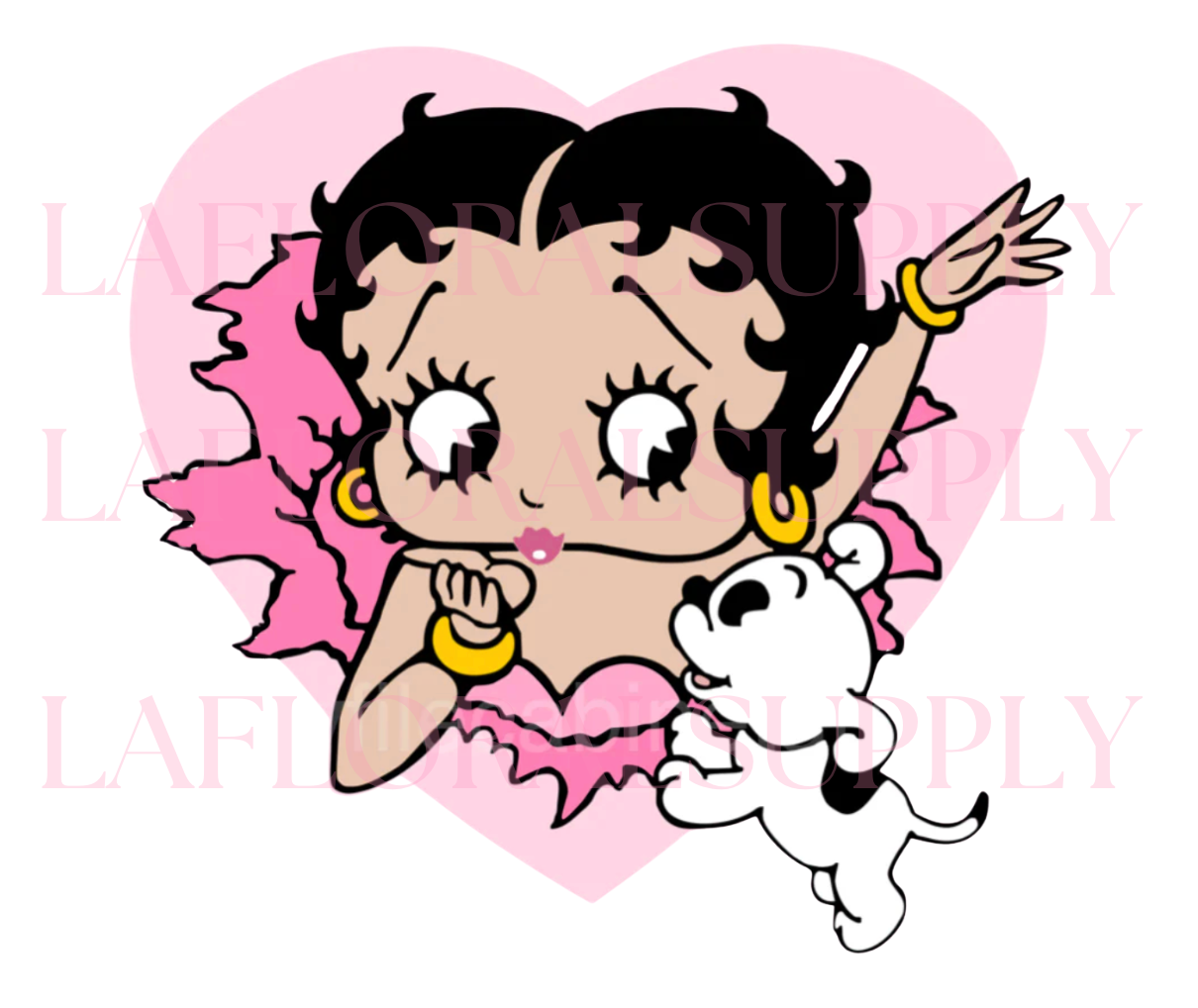 Betty Boop Heart Valentine's Day Printed Topper