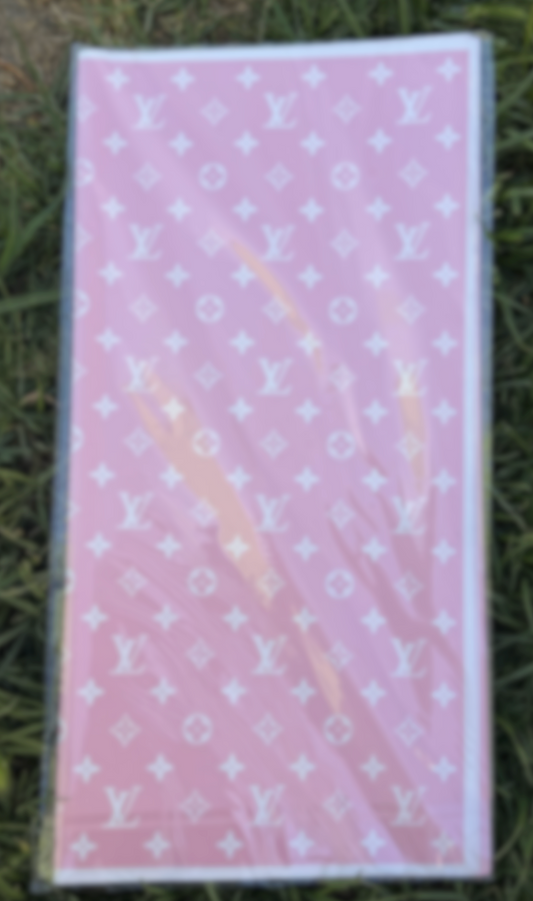 Pink White Border Luxury Floral Paper