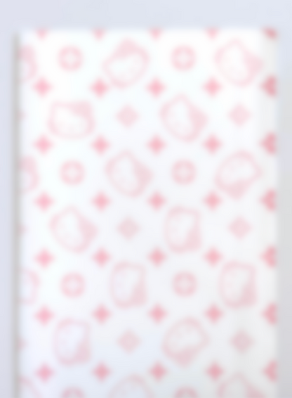 White Solid HK Floral Paper