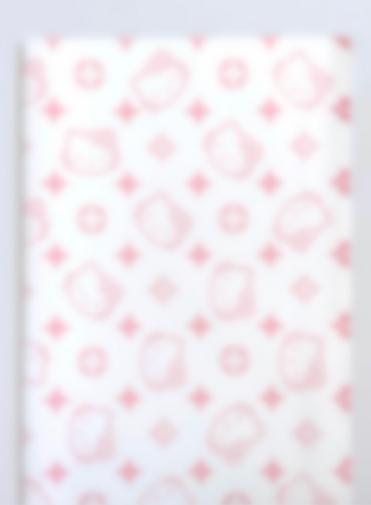 White Solid HK Floral Paper