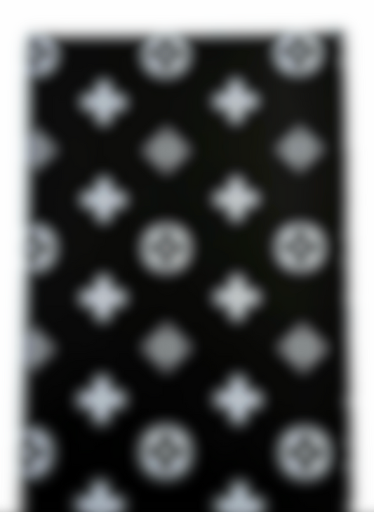Black and White Solid L&V Luxury Floral Paper