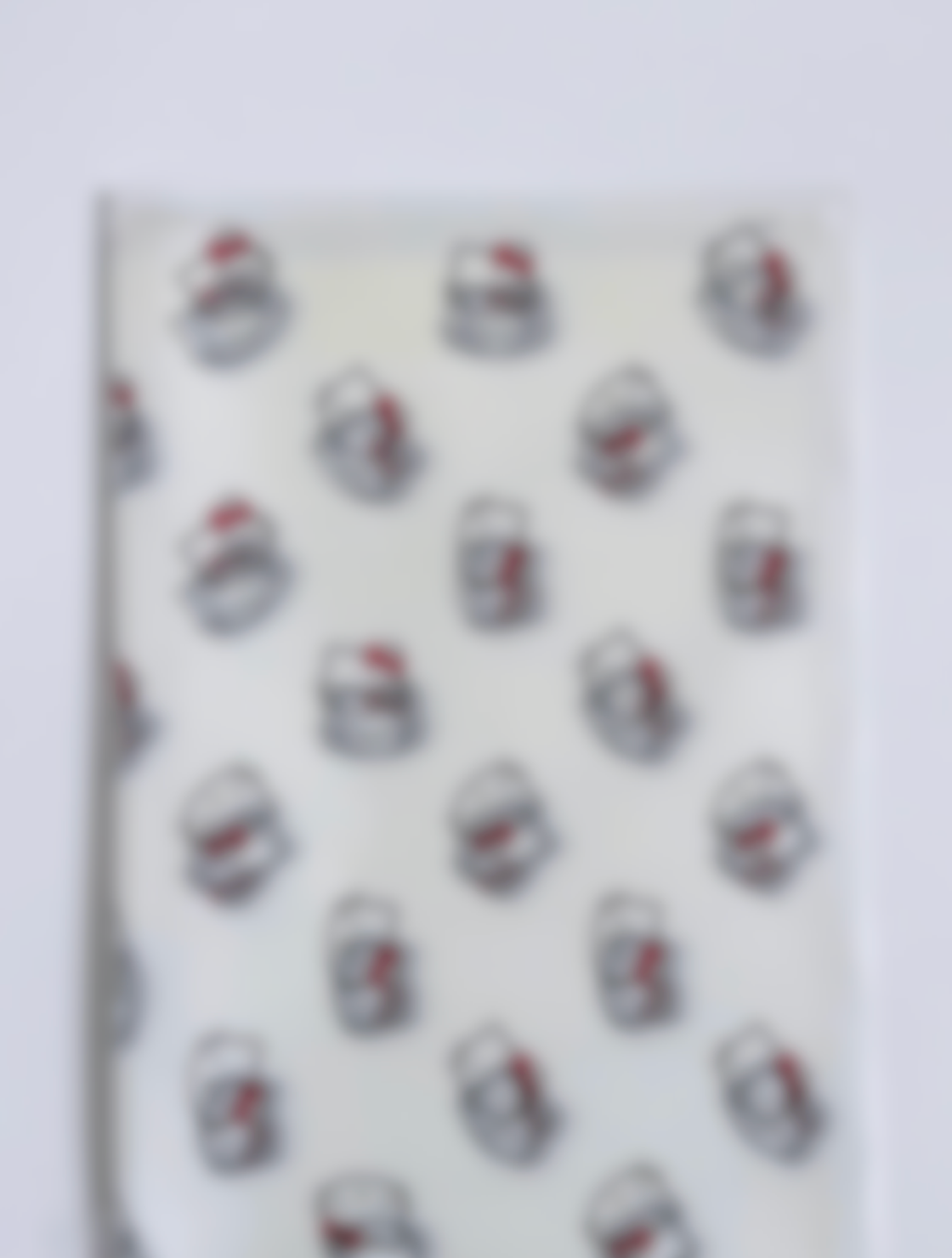 HK Red Bow White Frosted Floral Paper