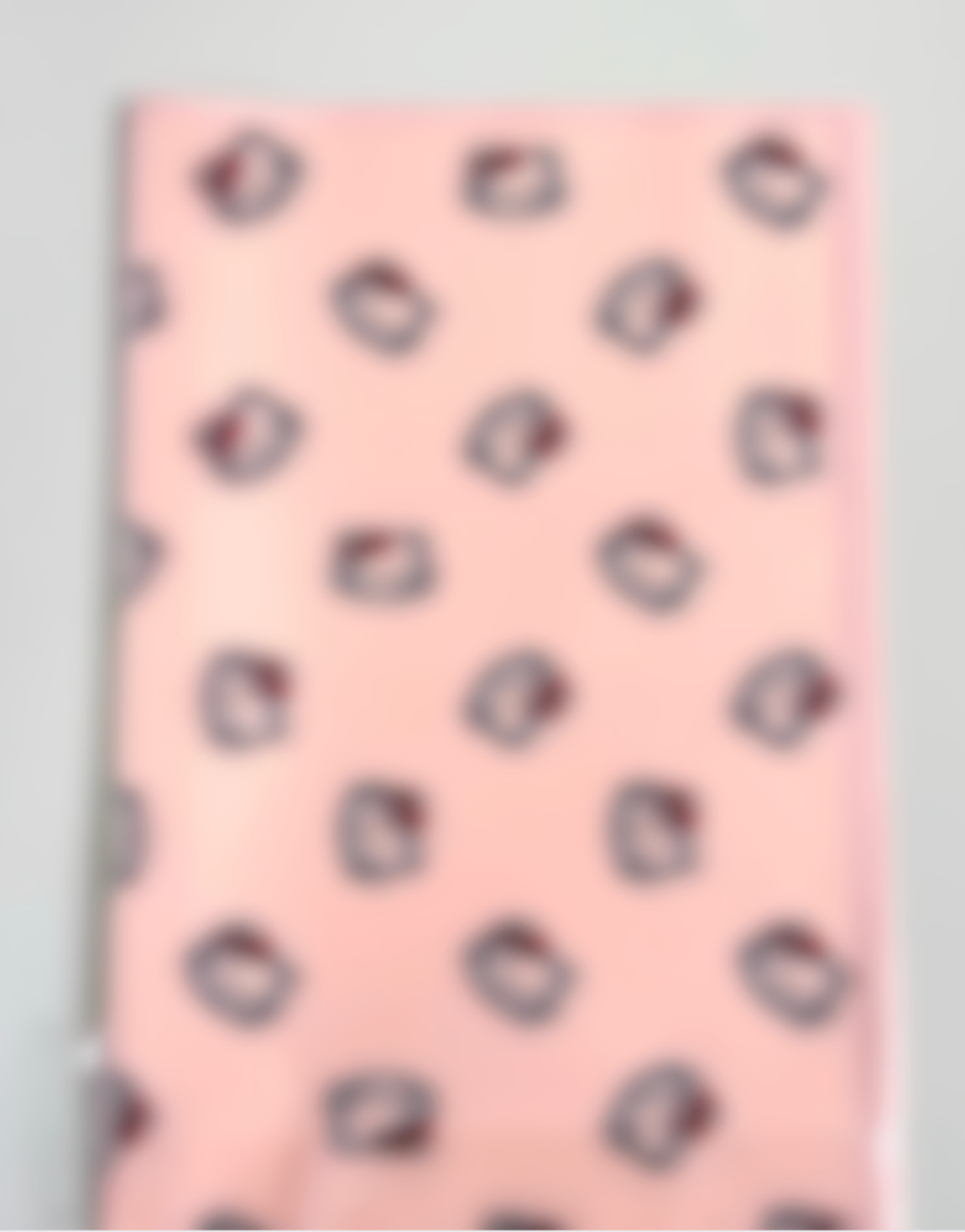HK Red Bow Pink Frosted Floral Paper