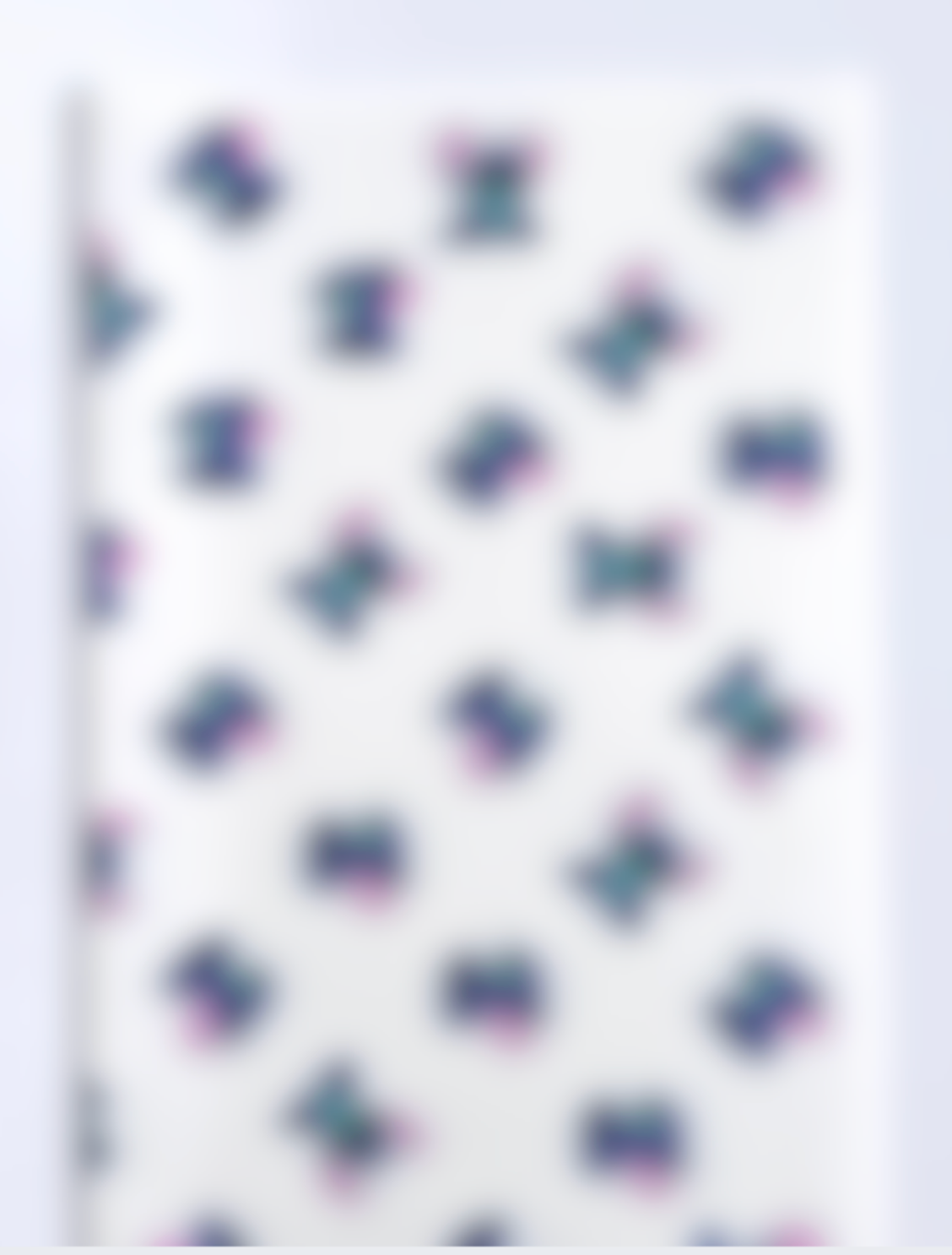 White Frosted St!tch White Border Floral Paper