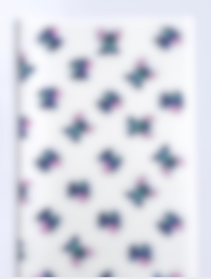 White Frosted St!tch White Border Floral Paper
