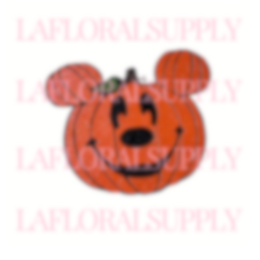 M Mouse Pumpkin Face Halloween Topper
