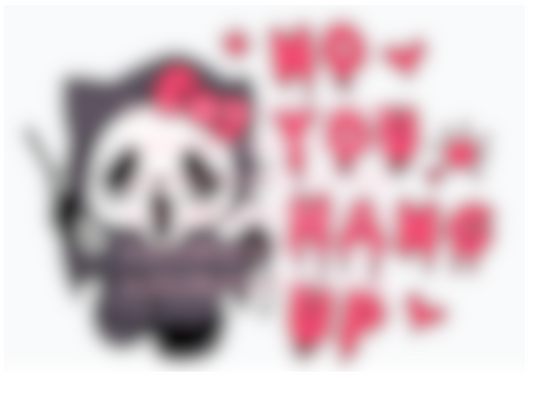 HK Scream Face " NO YOU HANG UP" Halloween Topper