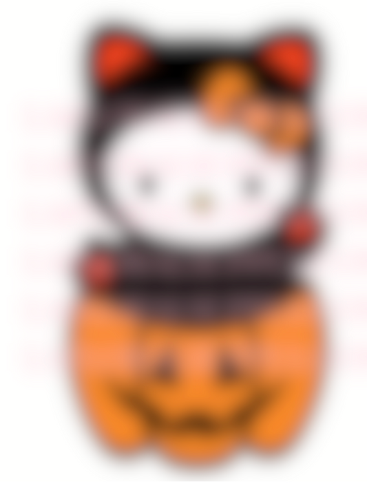 Cat costume HK inside a pumpkin Halloween Topper