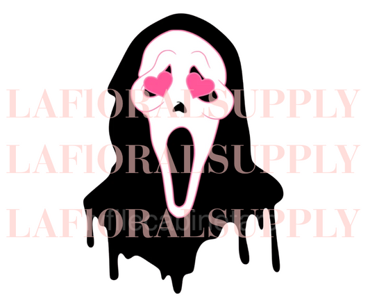 Scream Heart Eyes Face Halloween Topper