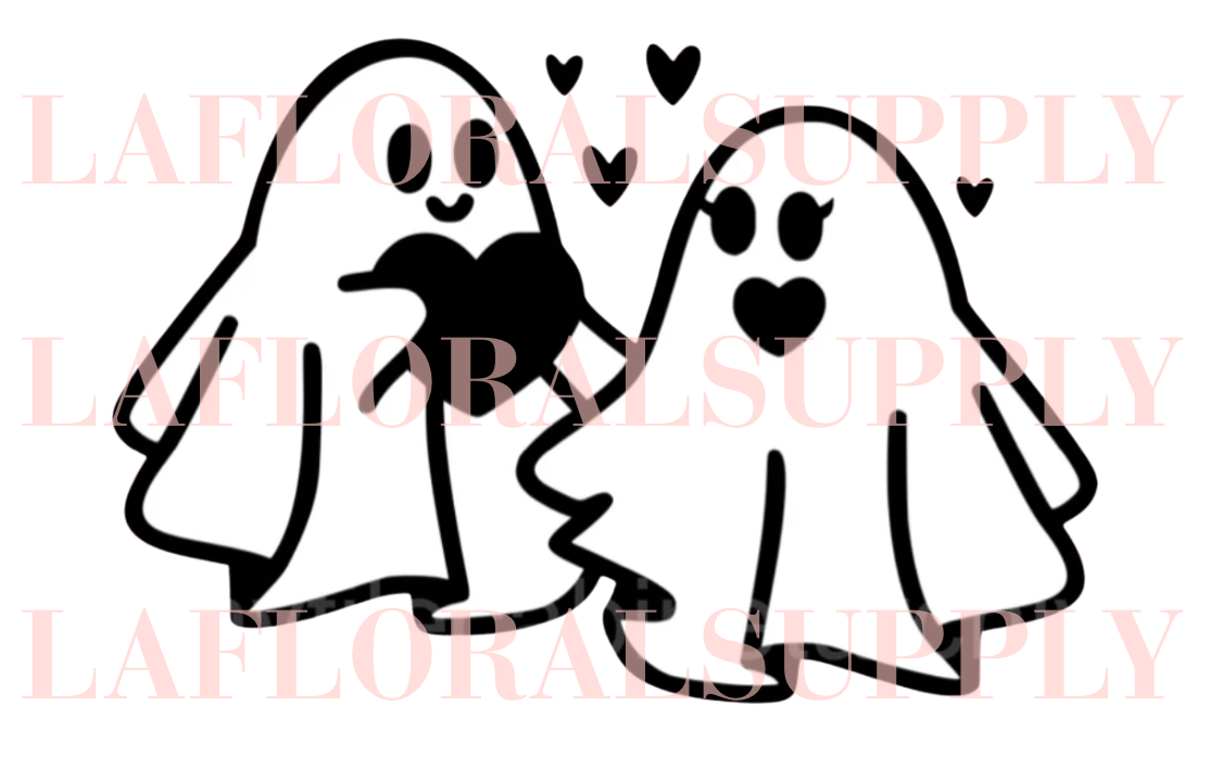 Ghosts Heart Halloween Topper