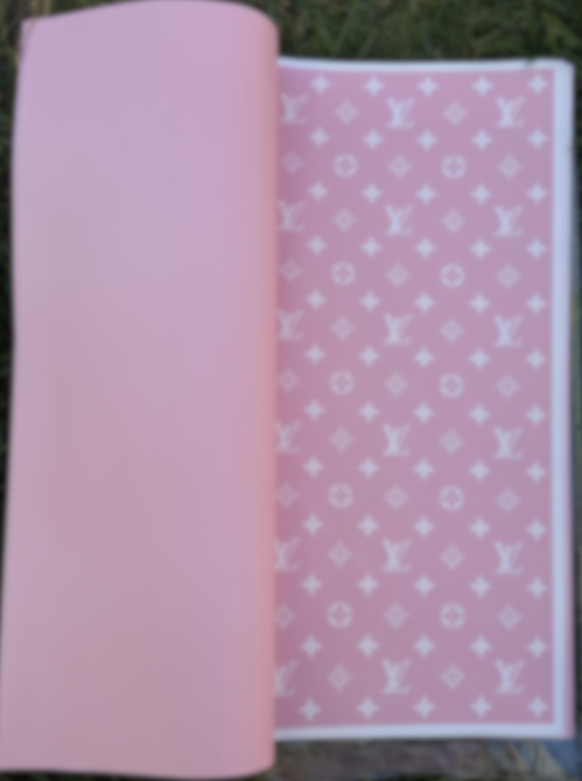 Pink White Border Luxury Floral Paper
