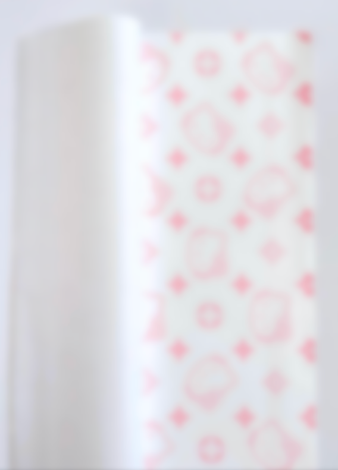 White Solid HK Floral Paper