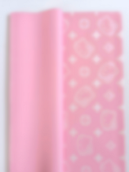 Pink Solid HK Floral Paper