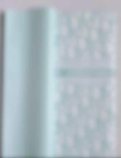 White & Baby Blue CD Luxury Floral Paper