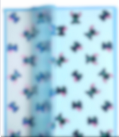 Blue Frosted St!tch Blue Border Floral Paper